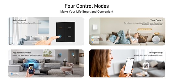 zigbee smart switch of app control, voice control, timing control