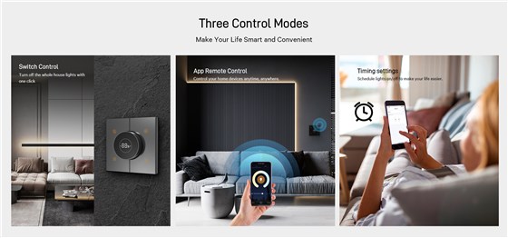 tuya zigbee knob dimming switch control, applicaiton control and timing control