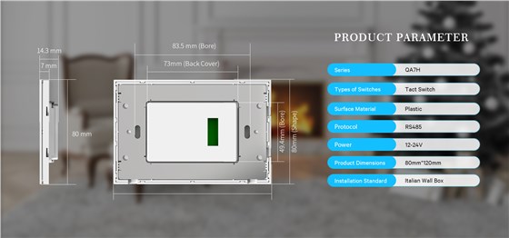 Italian standard size switch plate