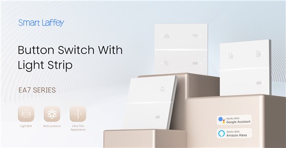 EA7 Zigbee hotel smart panel in champagne gold - 86x86mm EU size with illuminated buttons