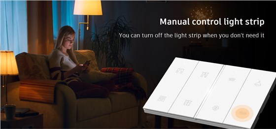 QA7H-Modern smart switch panel with radar sensor and LED backlight