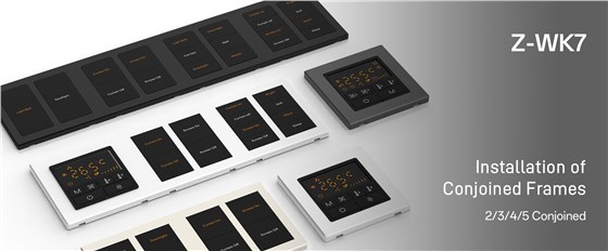 Smart switch and thermostat with metal frame and plastic buttons