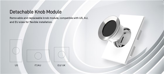 detachable knob module design for smart thermostat flexible replacement