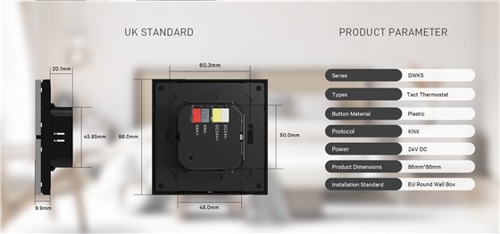 DWK5-KNX EU Standard Thermostat