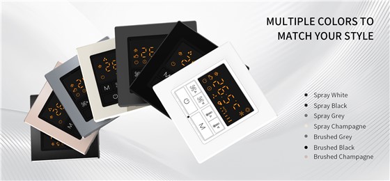 Z-WK7 smart thermostat color options for modern interior projects