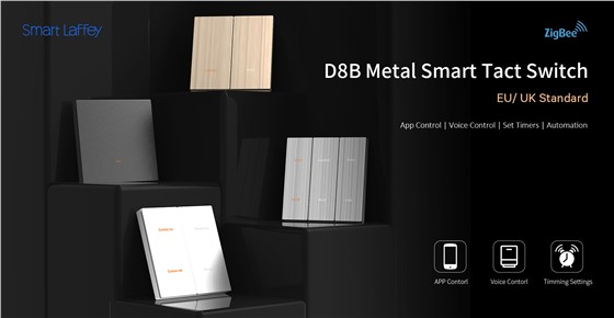 D8B Zigbee metal smart tact switch for modern smart homes