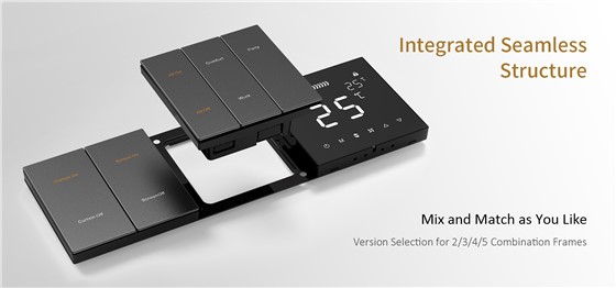 D8B modular smart switch frame system with flexible combinations