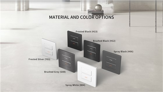 V8-Z8-LT smart switch with brushed aluminum material