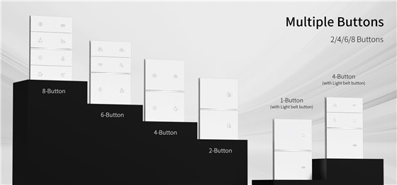 Smart Switch Panel of Multiple button Options