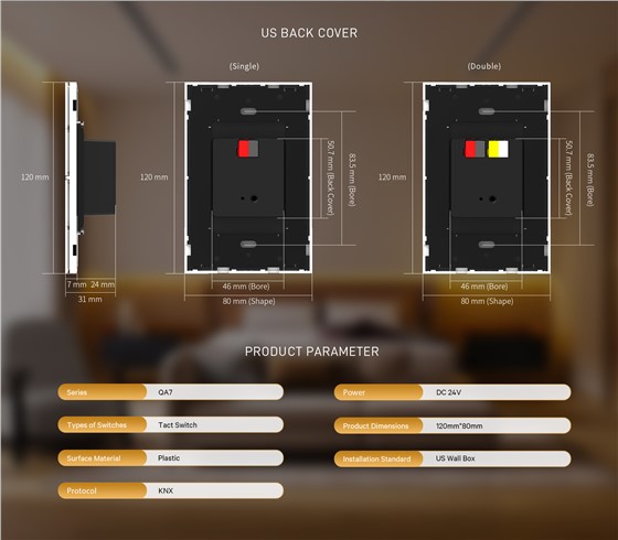 KNX smart switch Italian / Australian standard 
