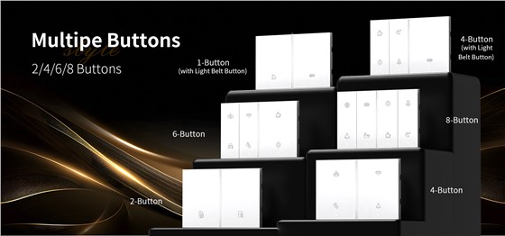 Multiple switch buttons for hotel project engineering