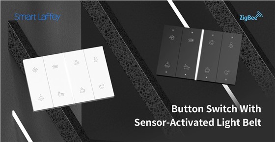 QA7H Zigbee smart switch panel with radar sensor light strip