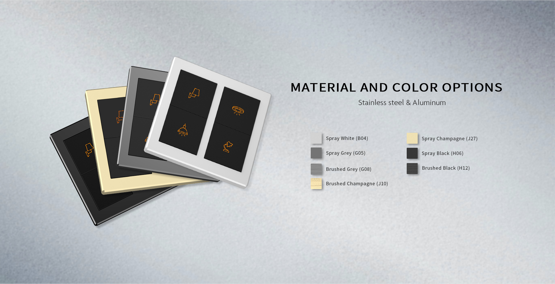 RD4 knx switch with multiple color options