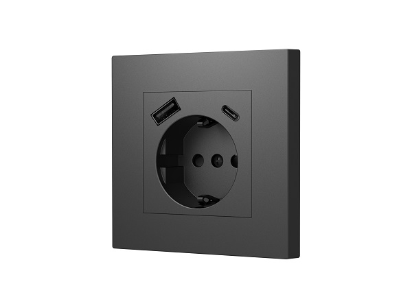 Schuko Socket with USB (Type C+A)