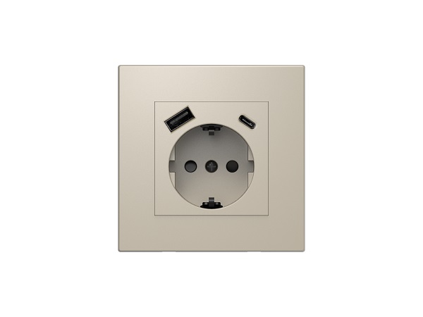 Schuko Socket with USB (Type C+A)