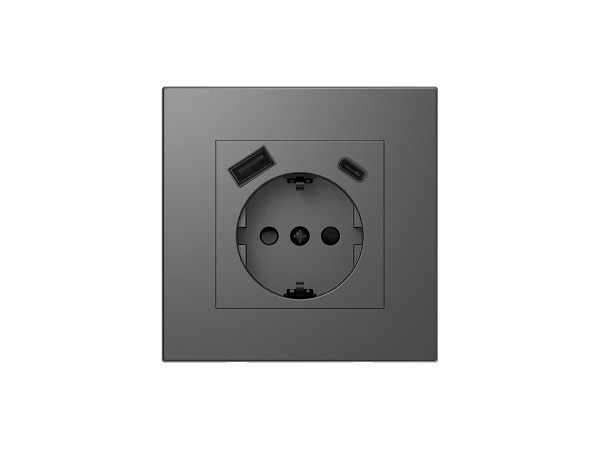 Schuko Socket with USB (Type C+A)