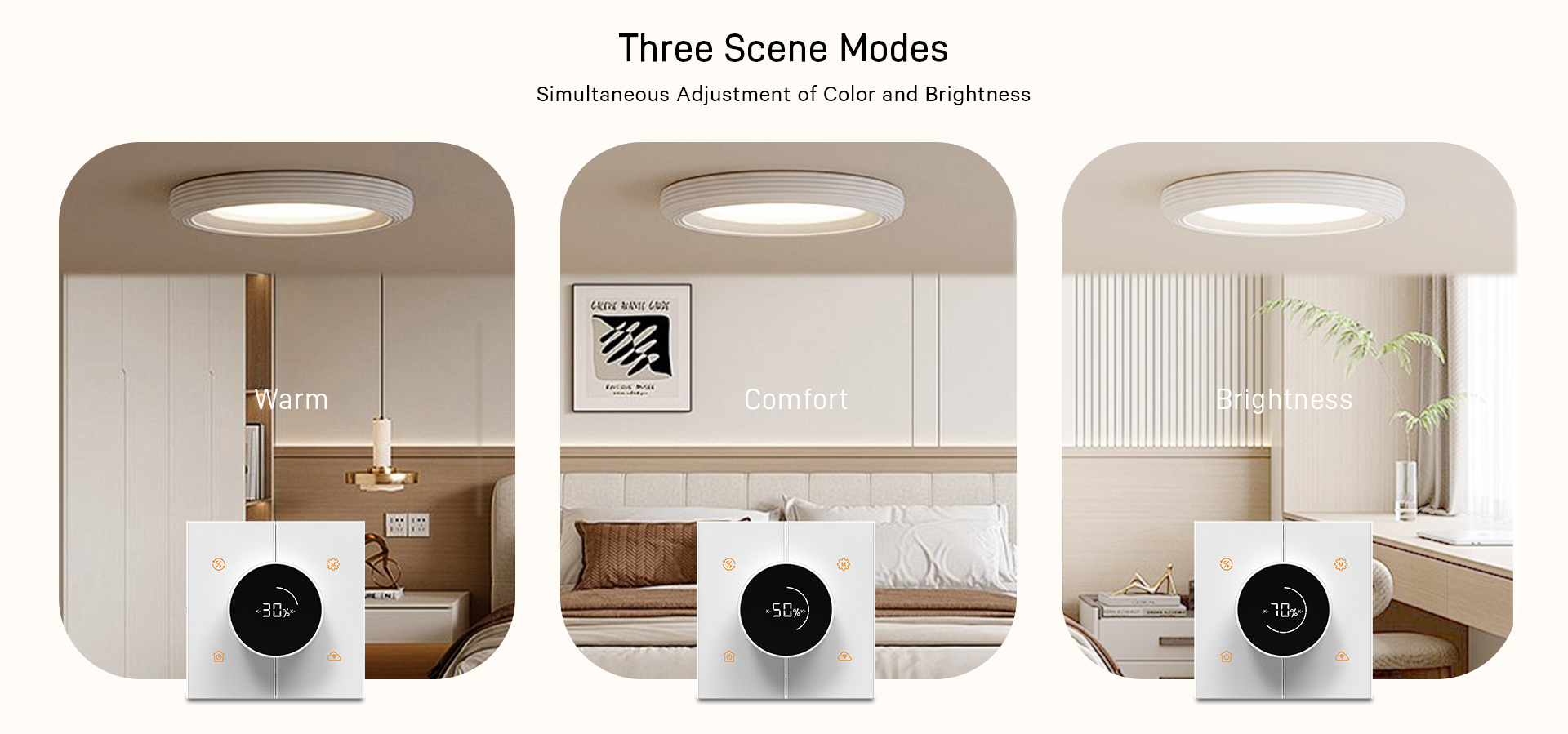 dimming switch with three secne modes setting