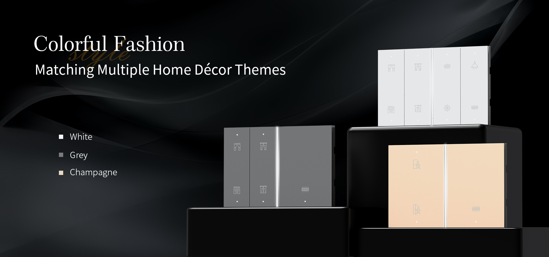  Hotel project engineering smart switch with multiple colors