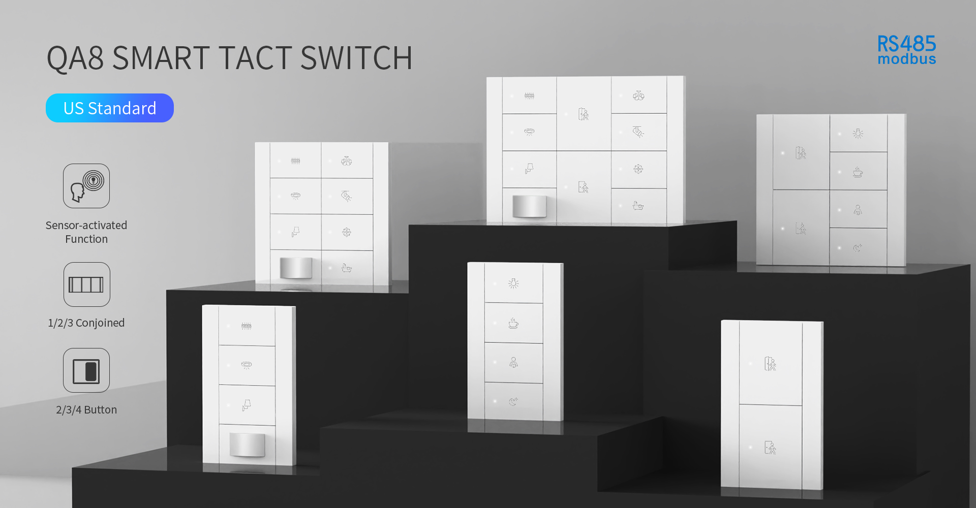 QA8-RS485 Wall Light Switch QA8-RS485 Wall Light Switch
