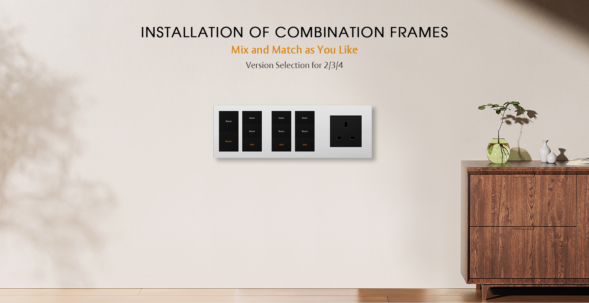 RD4 rs485 light switch with combination frames