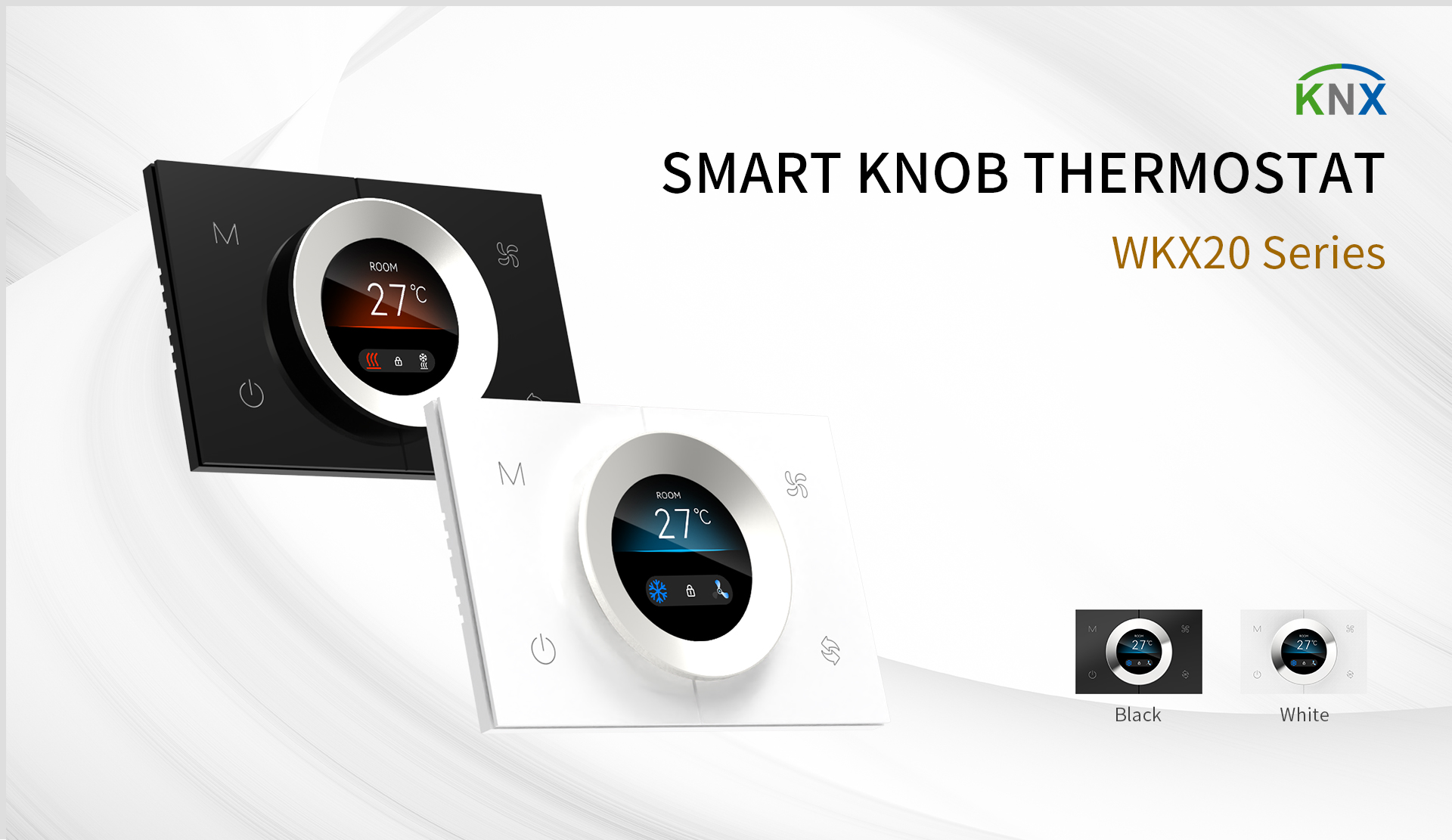 horizontal HVAC knx thermostat panel Australian standard