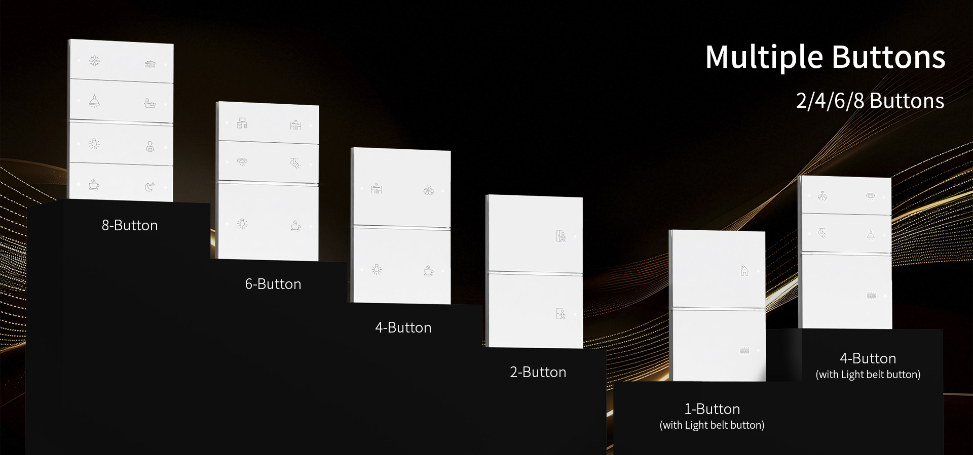 QA7-KNX push button switch with multiple types