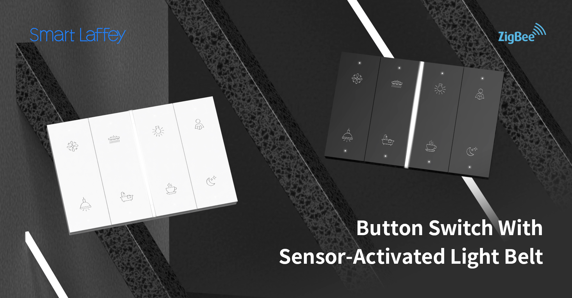 QA7H Zigbee smart switch panel with radar sensor light strip QA7H Zigbee smart switch panel with radar sensor light strip