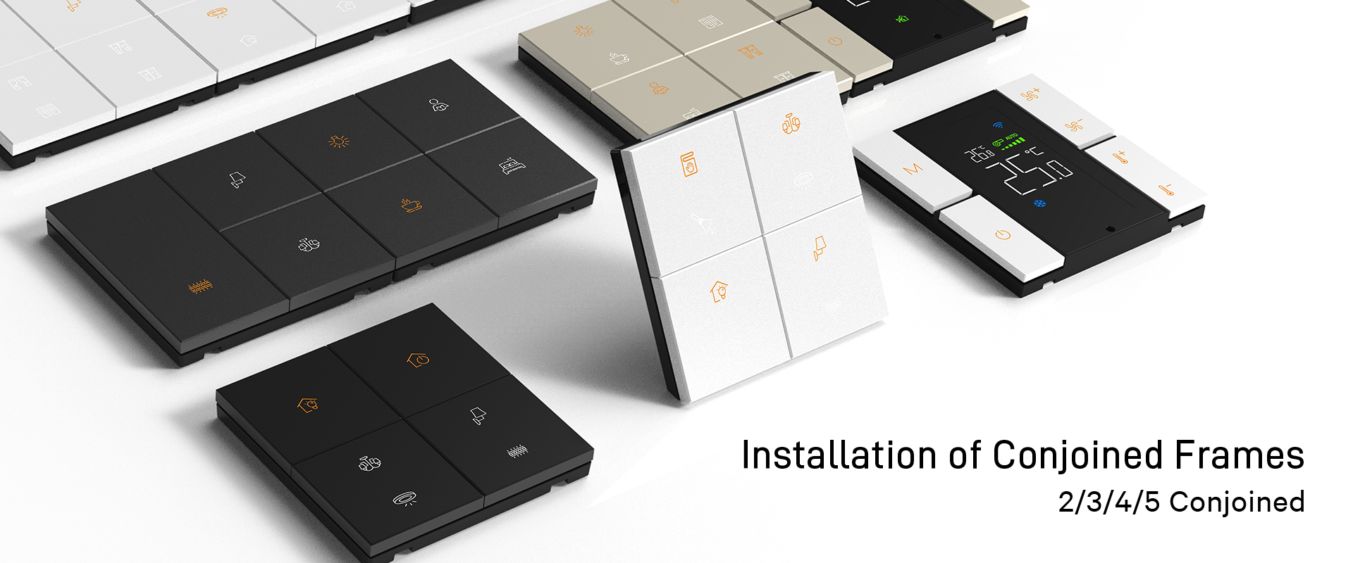 knx metal wall light switch